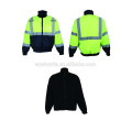 Veste de sécurité réfléchissante à haute visibilité avec doublure en molleton détachable conforme à ANSI / ISEA 107-2010